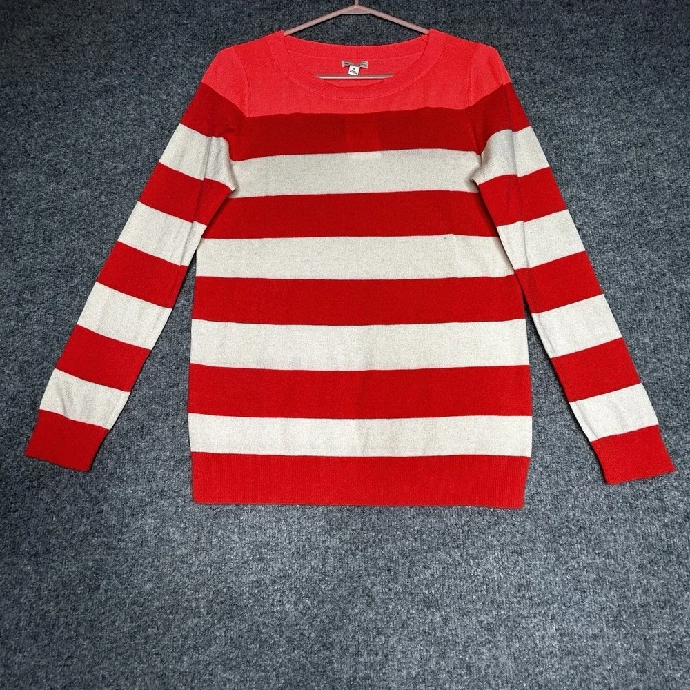Gap Womens Striped Pullover Sweater Neon Dye Size Medium‎